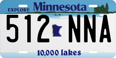 MN license plate 512NNA