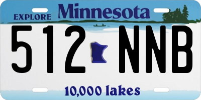 MN license plate 512NNB