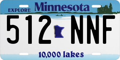 MN license plate 512NNF