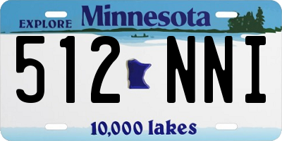 MN license plate 512NNI