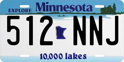 MN license plate 512NNJ