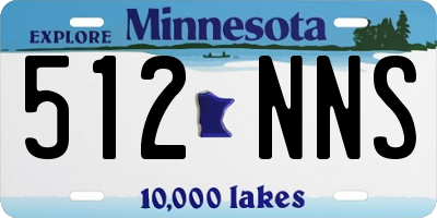 MN license plate 512NNS