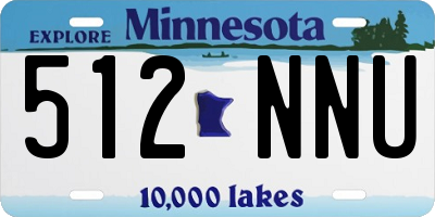 MN license plate 512NNU