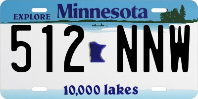 MN license plate 512NNW