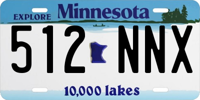 MN license plate 512NNX