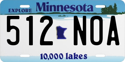 MN license plate 512NOA