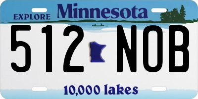 MN license plate 512NOB