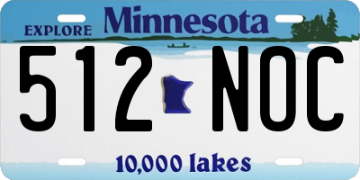 MN license plate 512NOC