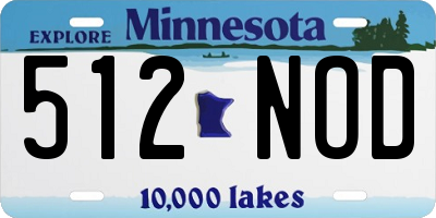 MN license plate 512NOD