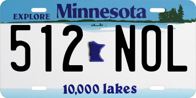 MN license plate 512NOL