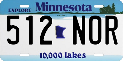 MN license plate 512NOR