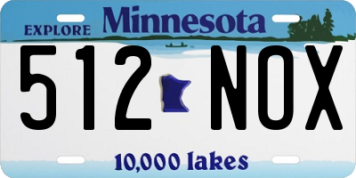 MN license plate 512NOX