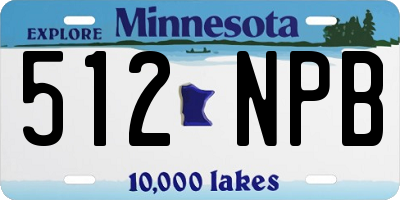MN license plate 512NPB