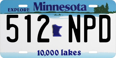 MN license plate 512NPD