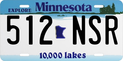 MN license plate 512NSR