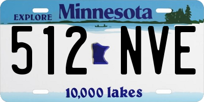 MN license plate 512NVE