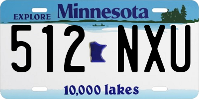 MN license plate 512NXU