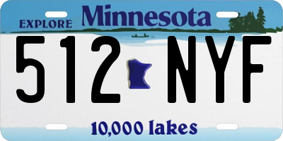 MN license plate 512NYF