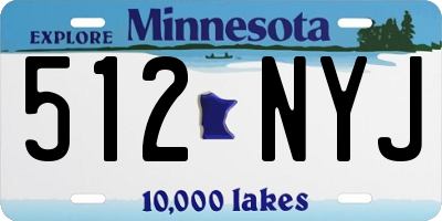 MN license plate 512NYJ
