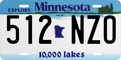 MN license plate 512NZO