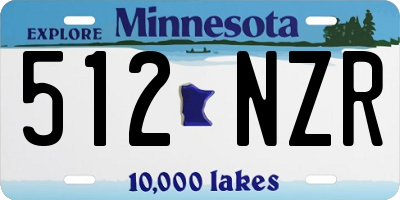 MN license plate 512NZR