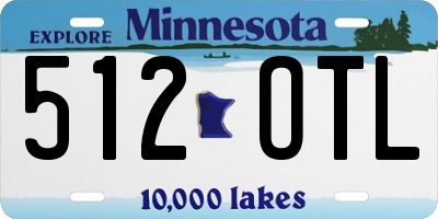 MN license plate 512OTL