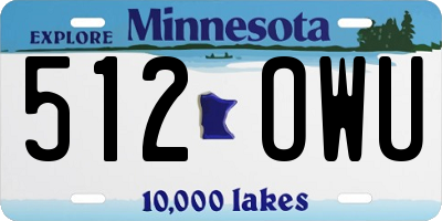 MN license plate 512OWU