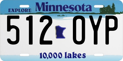 MN license plate 512OYP