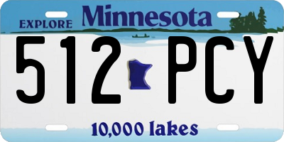 MN license plate 512PCY