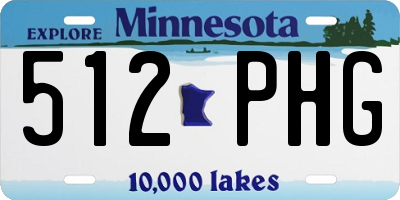 MN license plate 512PHG