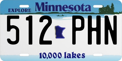 MN license plate 512PHN