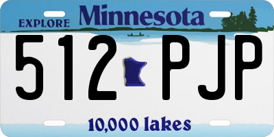 MN license plate 512PJP