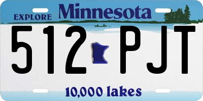 MN license plate 512PJT