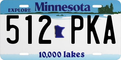MN license plate 512PKA