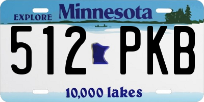 MN license plate 512PKB