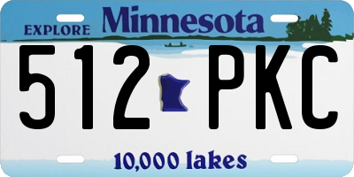 MN license plate 512PKC