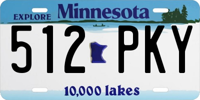 MN license plate 512PKY