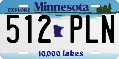 MN license plate 512PLN