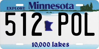 MN license plate 512POL