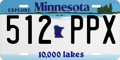 MN license plate 512PPX
