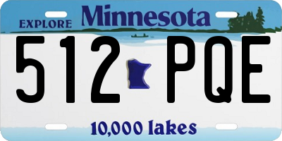 MN license plate 512PQE