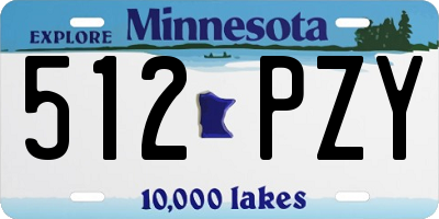 MN license plate 512PZY