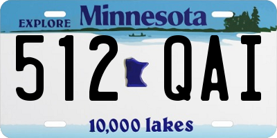 MN license plate 512QAI