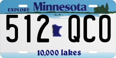 MN license plate 512QCO