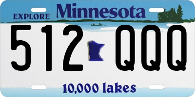 MN license plate 512QQQ