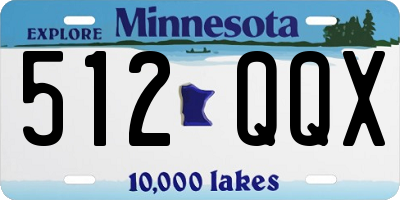 MN license plate 512QQX