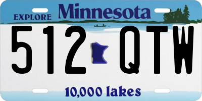 MN license plate 512QTW