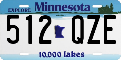 MN license plate 512QZE