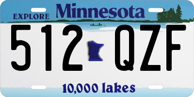 MN license plate 512QZF