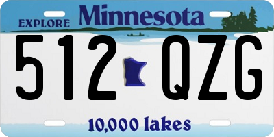 MN license plate 512QZG